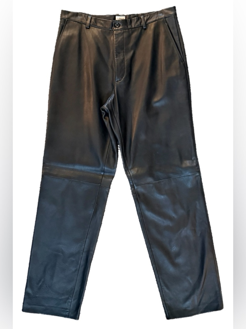 Armani Collezioni Black Leather Waistband Detail